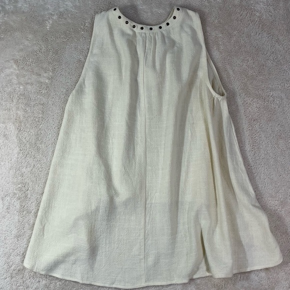 PPLA Lily Top Linen Hi-low Tank Top Sz S Grommets on Collar - Picture 6 of 9